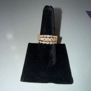 Gold tone ring stack